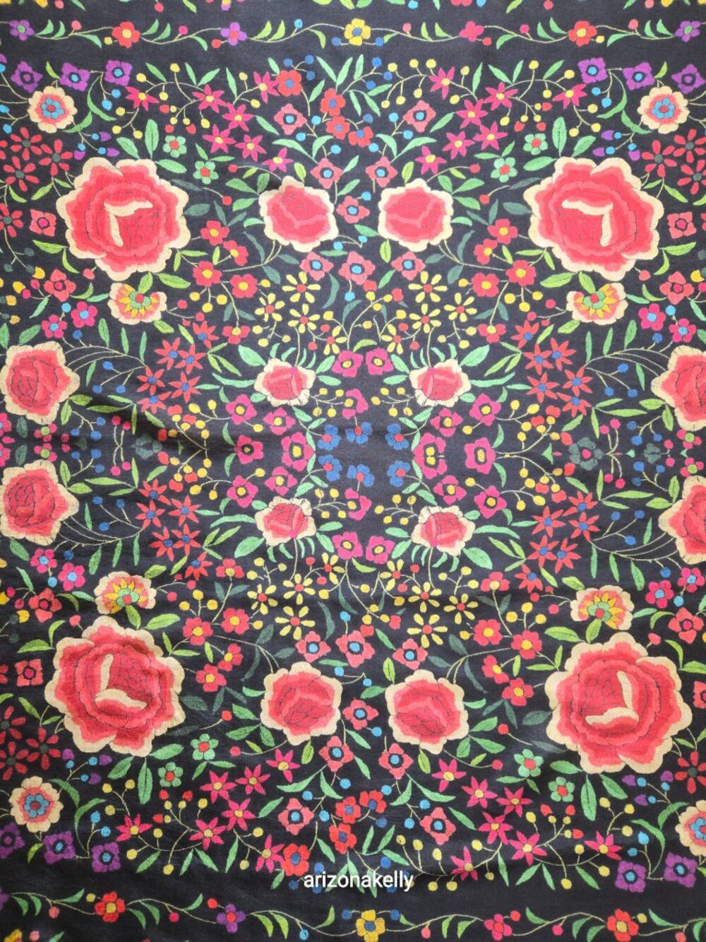 Johnny Was Silk Scarf #19 - Picture 7 of 7